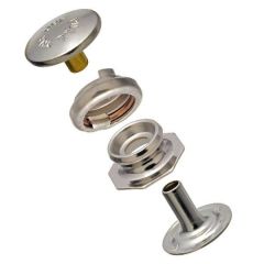 Pull-the-DOT® Cloth-to-Cloth Snap Fastener Set (Nickel Plated) 5/16 inch Post