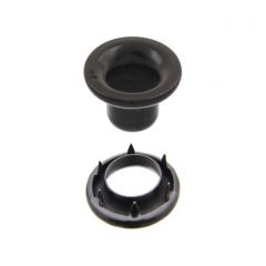 DOT® Rolled Rim Grommet with Spur Washer #2 (20-007R201611XG) Government Black Brass 7/16" 1-gross (144)