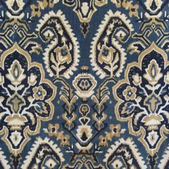 Scalamandre Oushak Linen Velvet Indigo SC 000227171 La Boheme Collection Indoor Upholstery Fabric
