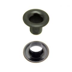 DOT® Sheet Metal Grommet with Neck Washer #00 Government Black Brass 3/16" 1-gross (144)
