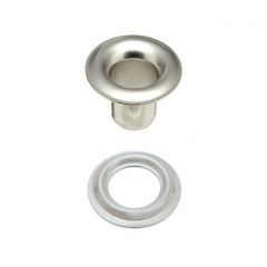 DOT® Sheet Metal Grommet with Plain Washer #2 (20-0070251831XG) Nickel-Plated Brass 3/8" 1-gross (144)