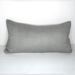 Indoor Patio Lane Solid Silver - 23x12 Throw Pillow