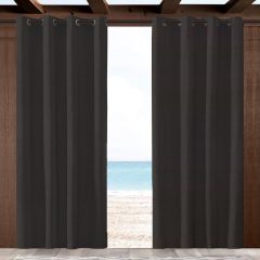 Sunbrella Spectrum Carbon 48085-0000 Outdoor Curtain with Grommets