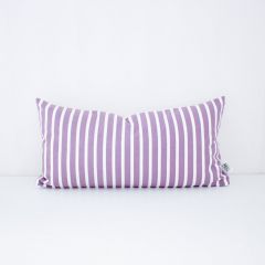 Indoor Clarke and Clarke Stowe Lavender - 24x12 Vertical Stripes Throw Pillow