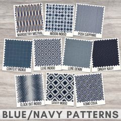 Sunbrella Sample Pack - Blue / Navy Patterns