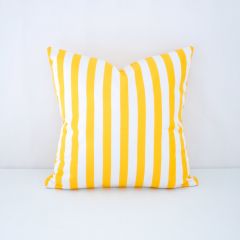 Indoor Patio Lane Sunflower Stripe - 20x20 Vertical Stripes Throw Pillow