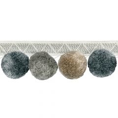 Kravet Couture Phuket Poms Pewter 30804-11 Luxury Trimmings Collection Finishing