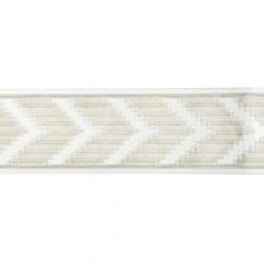 Kravet Couture Chevron Velvet Tape Blanc 30828-1601 Modern Luxe Trimmings Collection Finishing
