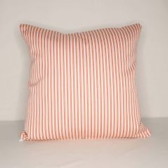Indoor/Outdoor Patio Lane Farmhouse Ticking Blush - 20x20 Vertical Stripes Throw Pillow