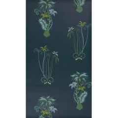 Clarke and Clarke Jungle Palms Navy 010103 Animalia By Emma J Shipley For CandC Collection Wall Covering