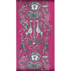 Clarke and Clarke Kruger Magenta 010204 Animalia By Emma J Shipley For CandC Collection Wall Covering
