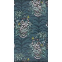 Clarke and Clarke Lemur Navy 010303 Animalia By Emma J Shipley For CandC Collection Wall Covering