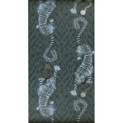 Clarke and Clarke Tigris Navy 010503 Animalia By Emma J Shipley For CandC Collection Wall Covering