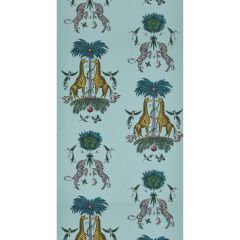 Clarke and Clarke Creatura Turquoise 011404 Wilderie By Emma J Shipley For CandC Collection Wall Covering