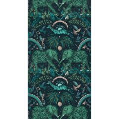 Clarke and Clarke Zambezi Teal 012106 Wilderie By Emma J Shipley For CandC Collection Wall Covering