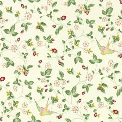 Clarke and Clarke Wild Strawberry Wp Ivory 013503 Botanical Wonders Wallpaper Collection Wall Covering