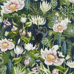 Clarke and Clarke Waterlily Wp Midnight 013704 Botanical Wonders Wallpaper Collection Wall Covering