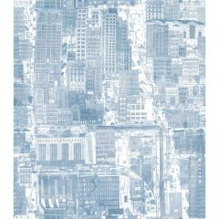 Kravet Couture Urban Planning Blueish 3583-15 Paperscape Artist Series Collection Wall Covering