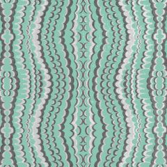 Thibaut Ebru Embroidery Aqua W72983 Paramount Collection Indoor Upholstery Fabric