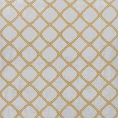 Thibaut Majuli Embroidery Gold on Flax W788708 Trade Routes Collection Multipurpose Fabric