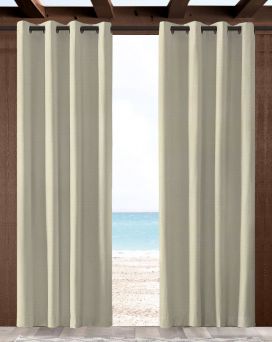 Sunbrella Canvas Canvas 5453-0000 Outdoor Curtain with Grommets