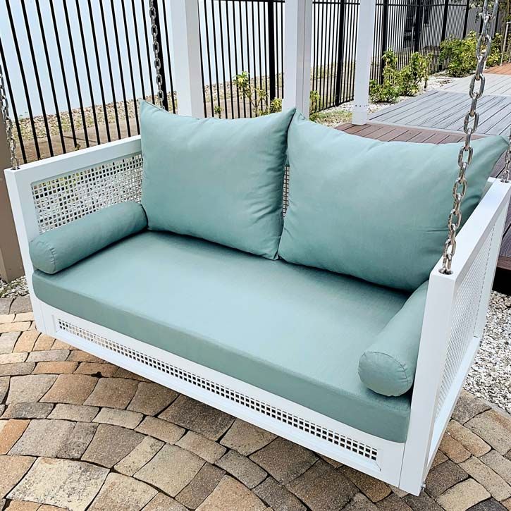 Twin Size Sunbrella Porch Swing Bed Cushion Cover Bundle (75x39)