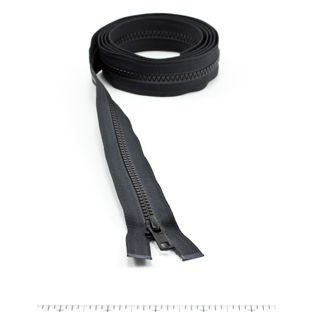 Polypropylene Black Metal Zipper, Size: 24mm