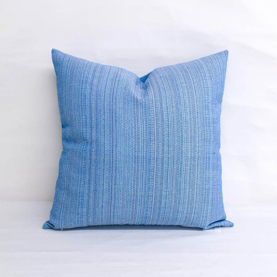 Two Decorative Pillows Soft Blue Pillow Cover Striped 