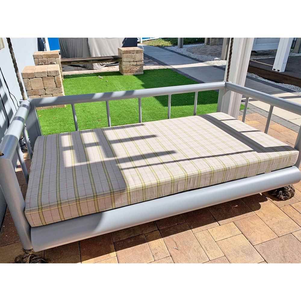 CUSTOM Sunbrella Porch Swing Bed Mattress Cushion Cover Sunbrella Fabric  Porch Pillows Outdoor Twin Bed Swing 