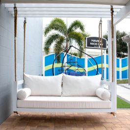 Twin Size Sunbrella Porch Swing Bed Cushion Cover Bundle (75x39)