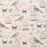 Clarke and Clarke Melodie Natural Sketch Book Collection Multipurpose Fabric