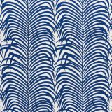 F Schumacher Zebra Palm Navy 73170 Indoor / Outdoor Prints and Wovens Collection Upholstery Fabric