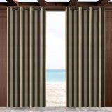 Sunbrella Berenson Tuxedo 8521-0000 Outdoor Curtain with Grommets