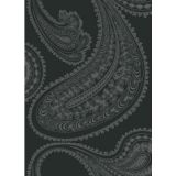 Cole And Son Rajapur Charcoal on Black F111/10037 Contemporary Fabrics Collection Multipurpose Fabric