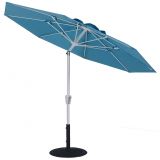 East Coast 7.5ft Octagon Aluminum Market Auto Tilt Umbrella with Fiberglass Ribs and Sunbrella Fabric