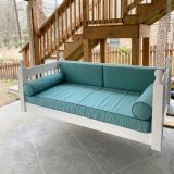 Queen Size Sunbrella Porch Swing Bed Cushion Cover with Backs and Bolsters (80x60)