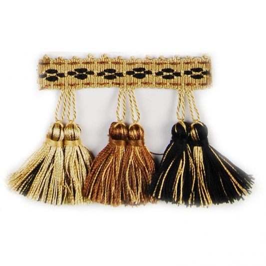 Buy Duralee Tassel Fringe - Double 7264-698 Black, Linen Interior Trim by  the Yard