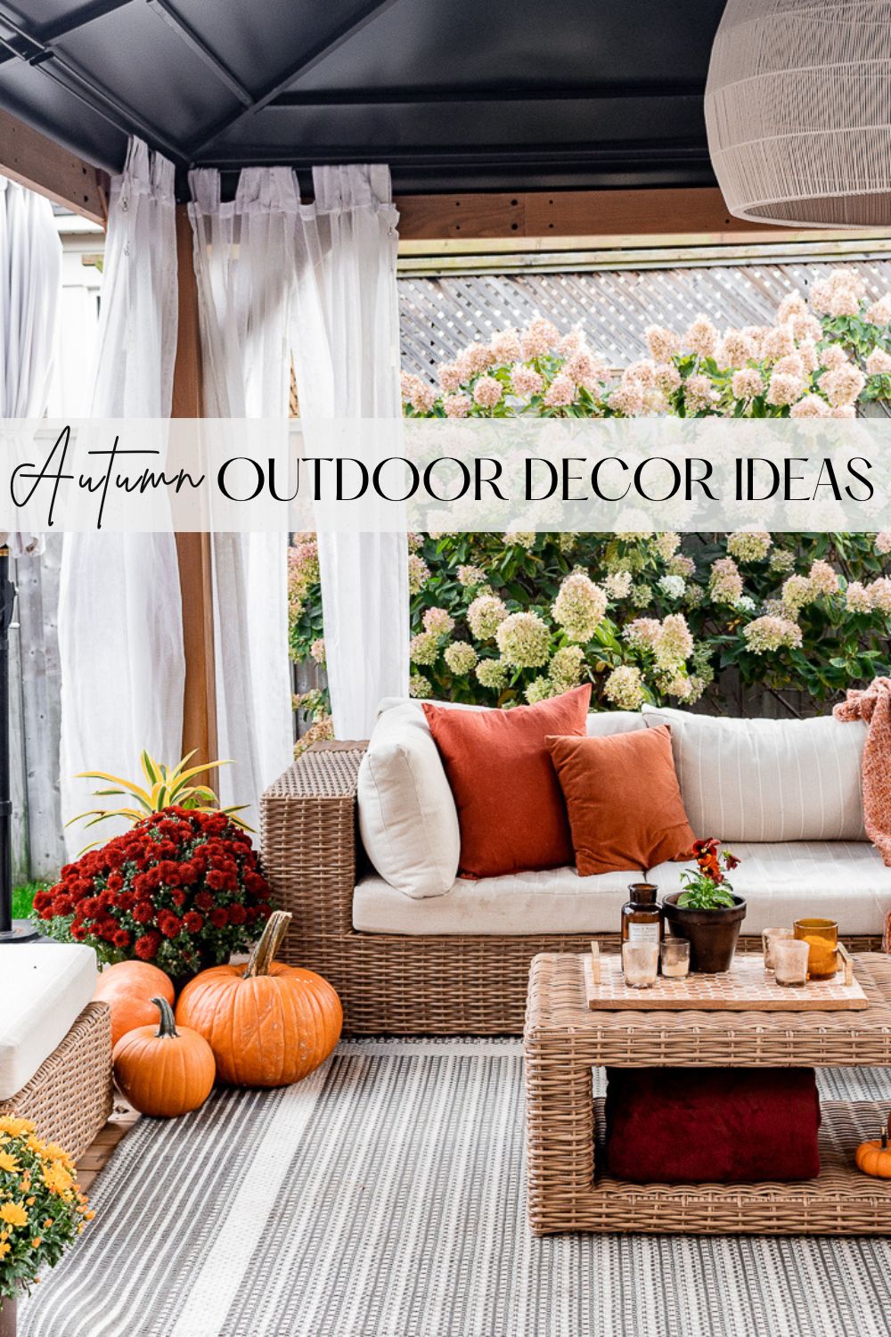 Autumn outdoor curtain decor ideas